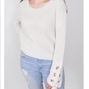 Ribboned crop sweater